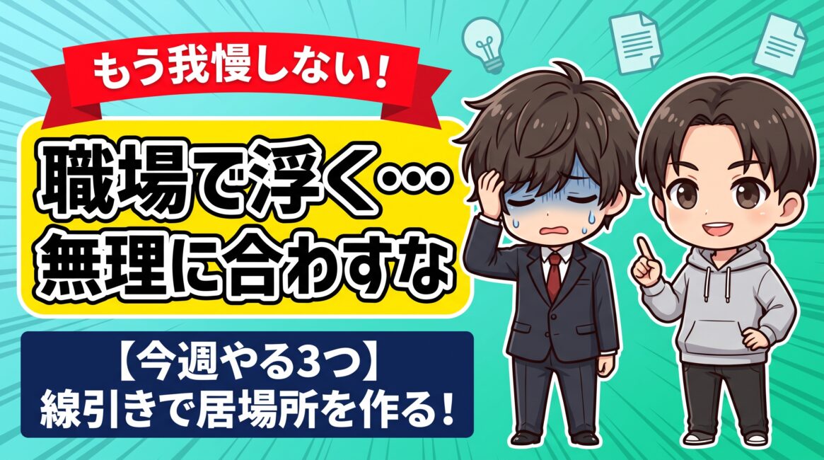 職場で浮いてるのを気にしない