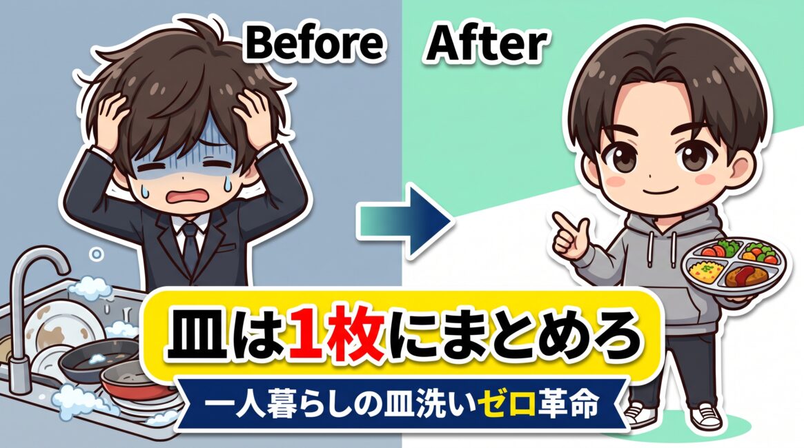 洗い物がめんどくさい一人暮らしへ