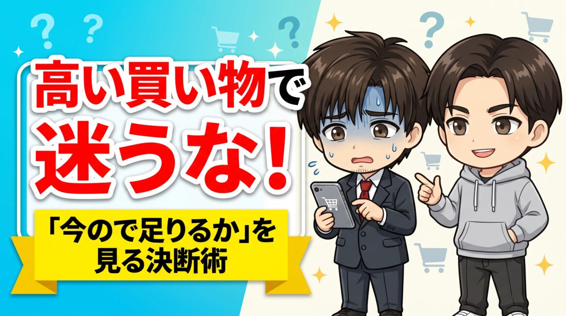 高い買い物を決断できないとき