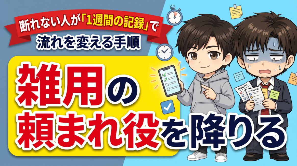 雑用を押し付けられる人へ